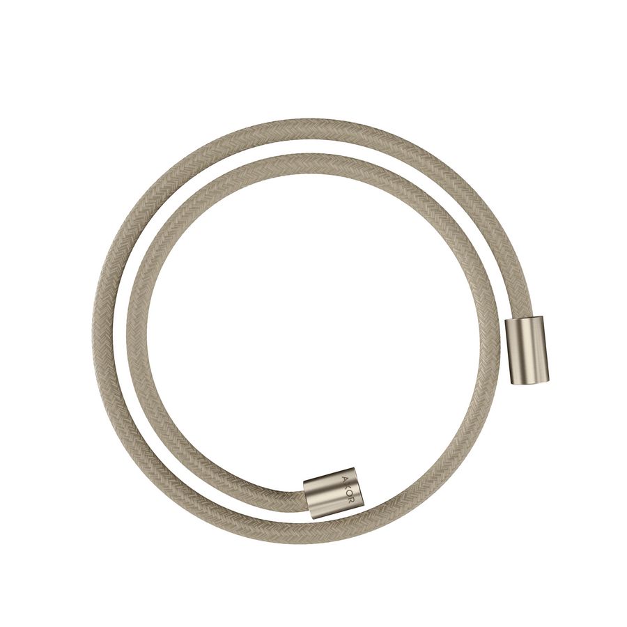 AXOR ShowerSolutions Textile shower hose 1.25 m met cylindrische moer Brushed Nickel