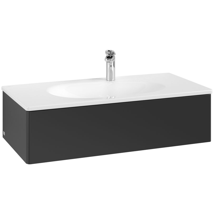 Wastafelonderkast Antao 988x256x493mm Black Matt Lacquer K02000PD