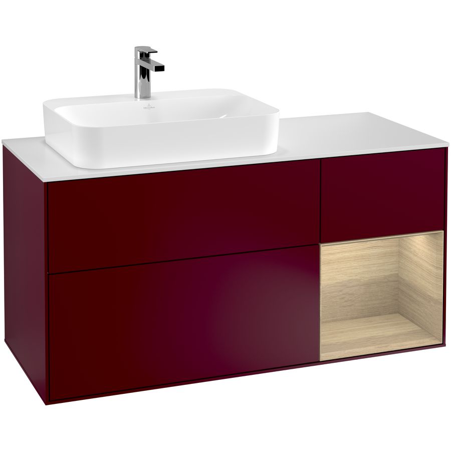 Wastafelonderkast Finion 1200x603x501mm Peony Matt Lacquer G401PCHB