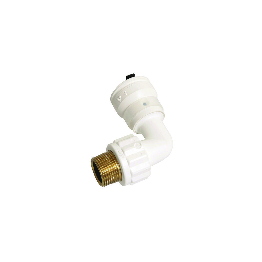 Puntknie Vision insteek 90° 5SK 16x1/2"bt. wit