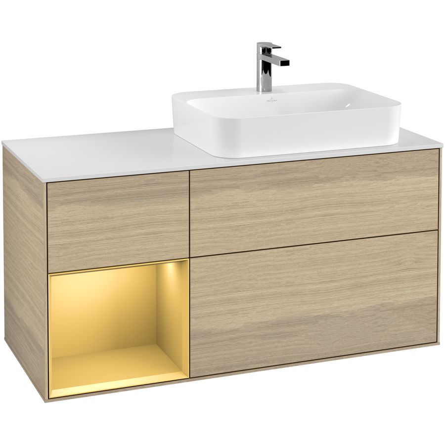 Wastafelonderkast Finion 1200x603x501mm Oak Veneer G391HFPC