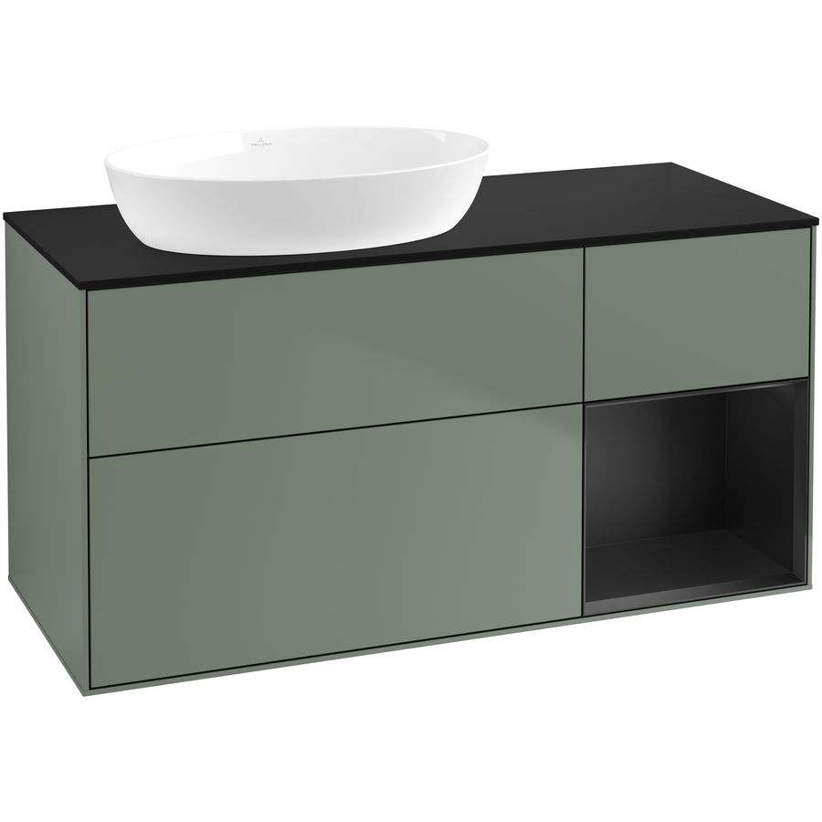 Wastafelonderkast Finion 1200x603x501mm Olive Matt Lacquer GA52PDGM
