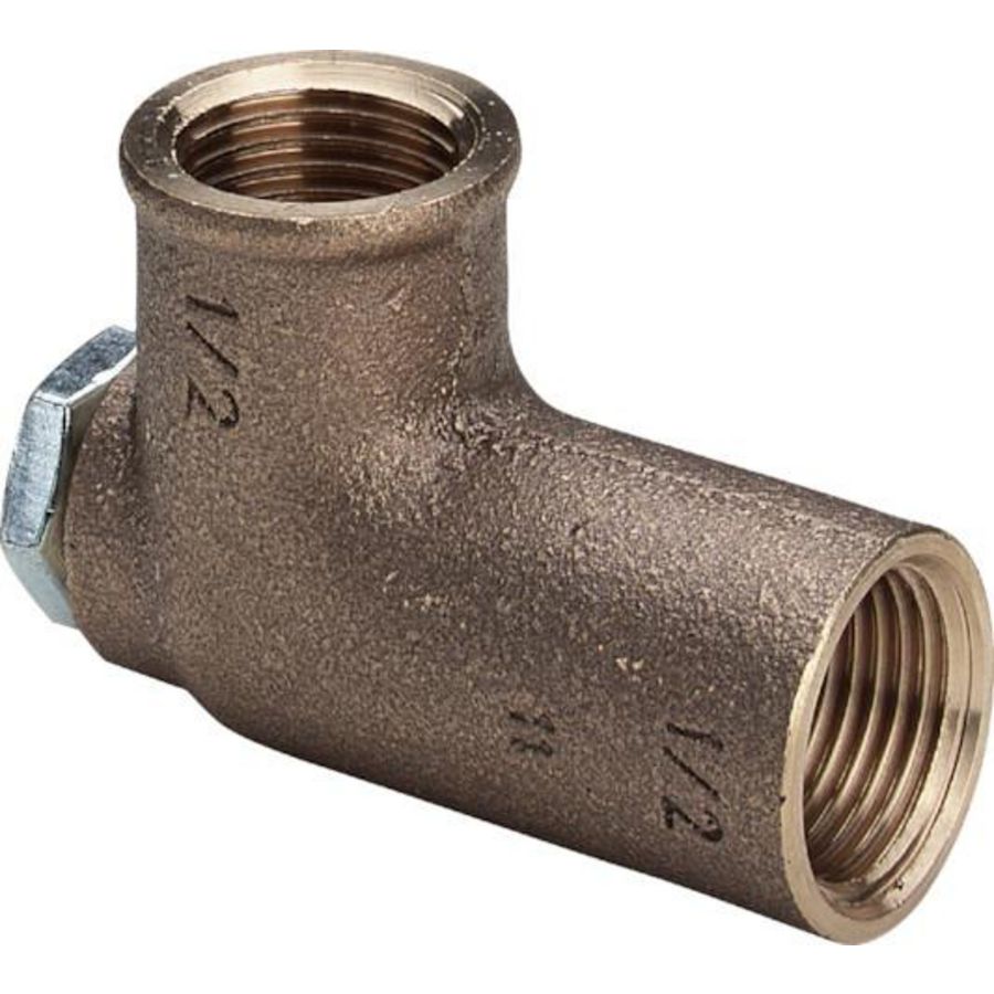 Onderdeel Knie 1/2x1/2x45 brons/blank VVE=50