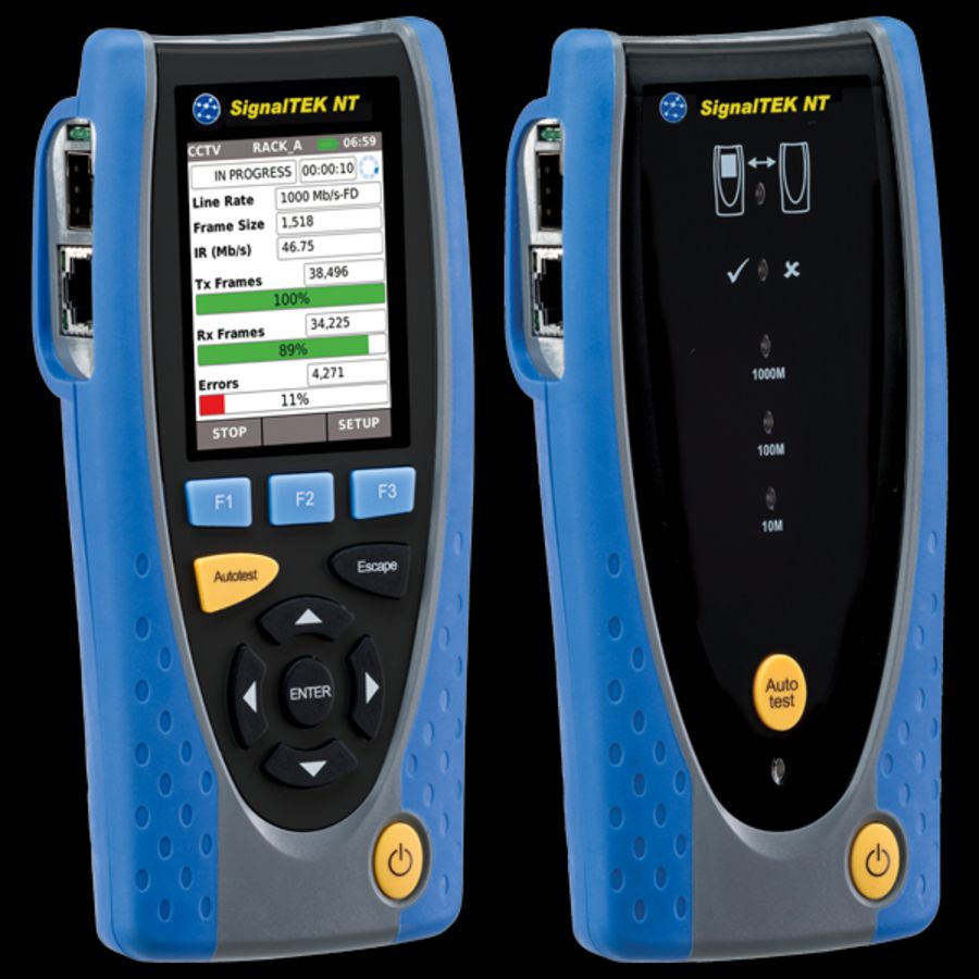 Netwerktester SignalTEK NT optie glasvezel met touchscreen