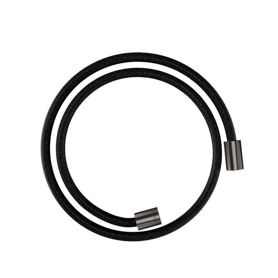 AXOR ShowerSolutions Textile shower hose 1.25 m met cylindrische moer Brushed Black Chrome