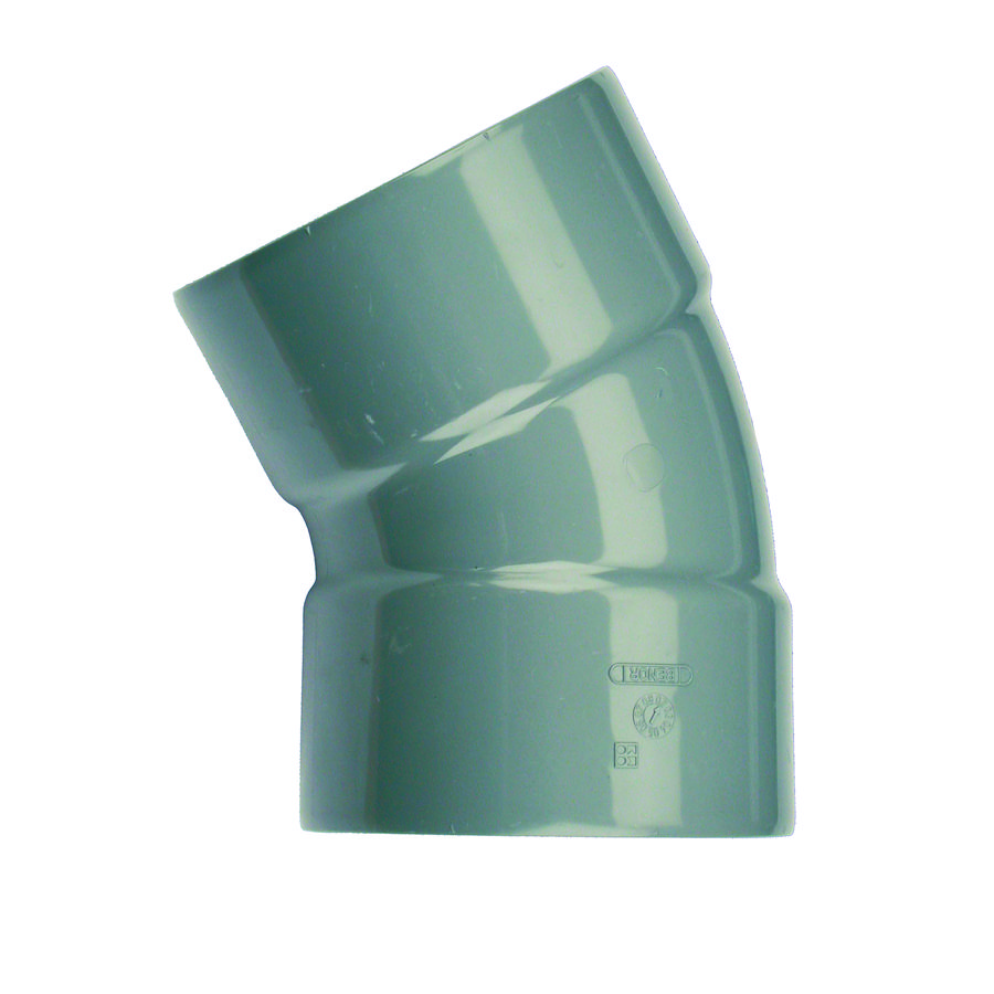 Wadal PVC lijm bocht 30° 125 mm grijs mof/mof
