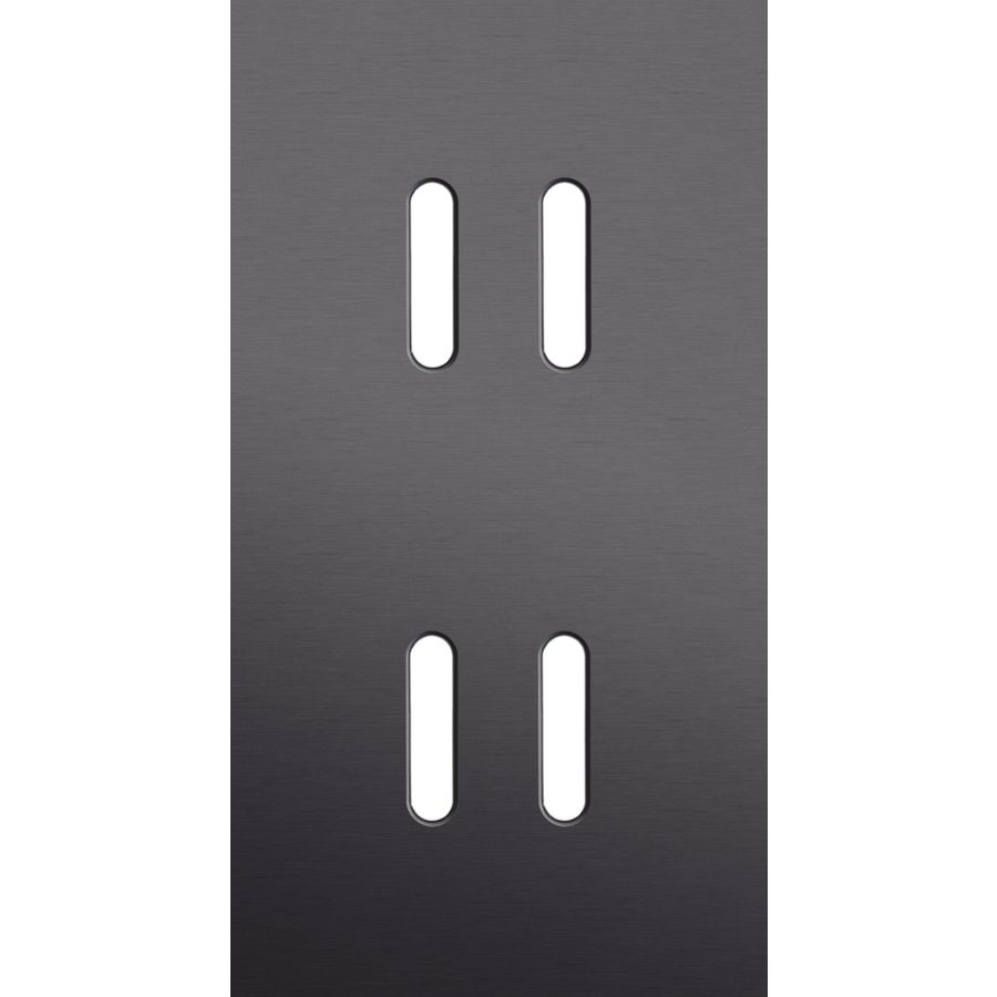 Tweevoudige afdekpl. verticaal 71mm centerafstand tweevoudig