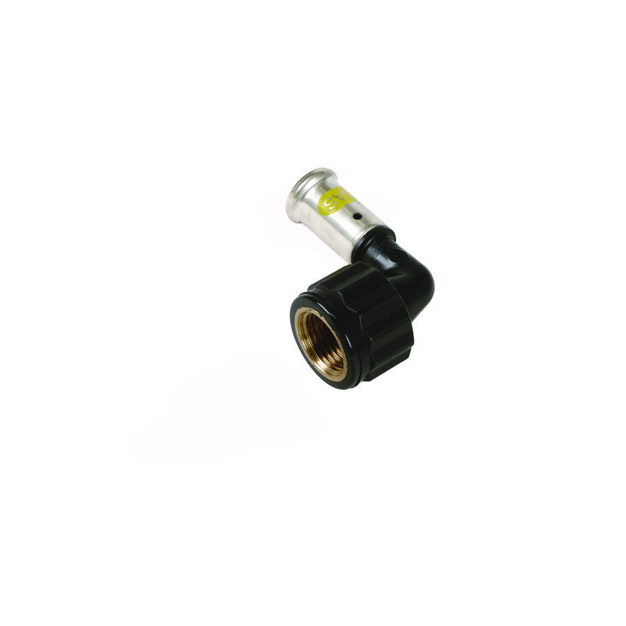 Schroefbus haaks GAS 6PKG persaansluiting 16x1/2" bn. kunststof