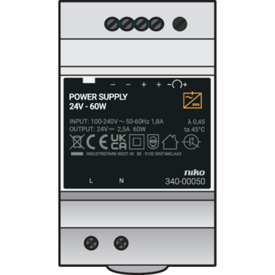 Modulaire voeding 24Vdc 2,5A 60W