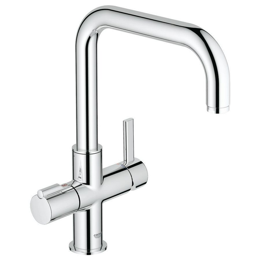 Keukenmengkraan red 3-in-1 chroom u-uitloop losse kraan excl. boiler