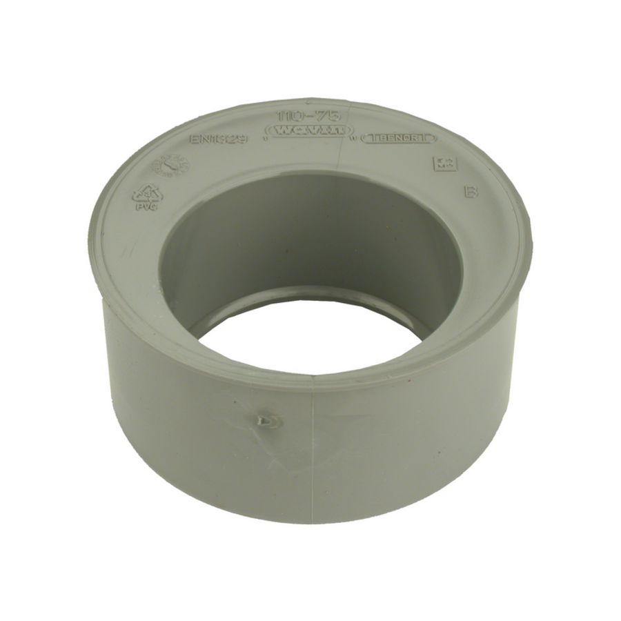 Wadal PVC lijm inzetverloopring 110x50mm grijs
