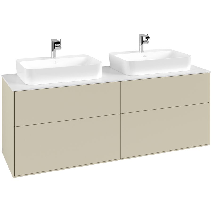 Wastafelonderkast Finion 1600x603x501mm S.Grey Matt Lacquer F43100HJ