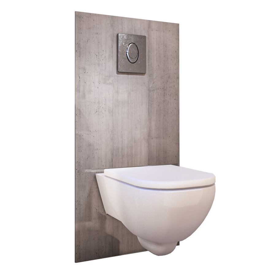 Closetelement m. vermaler SANIWALL Pro UP Style betongrijs