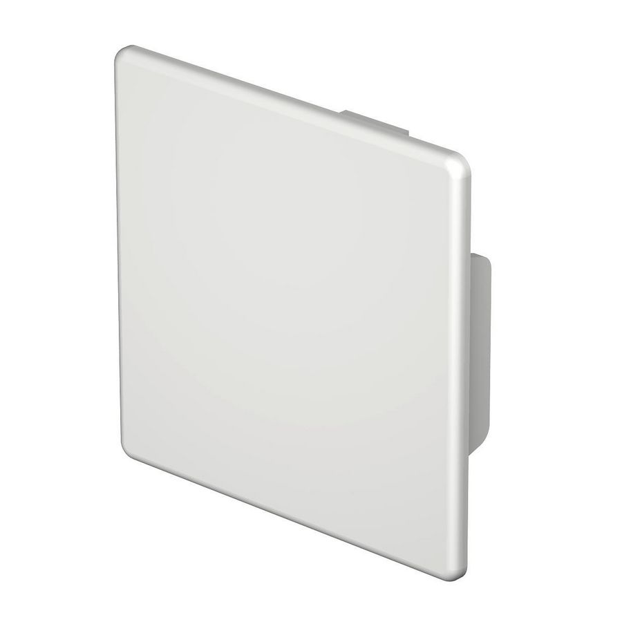 Eindstuk 60x60mm polyvinylchlorid lichtgrijs VVE=10