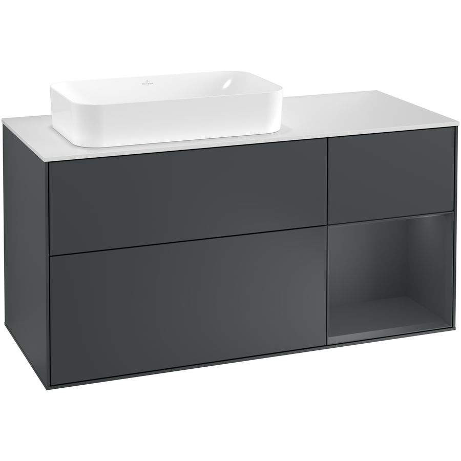 Wastafelonderkast Finion 1200x603x501mm Mid.Blue Matt Lacquer G281HGHG