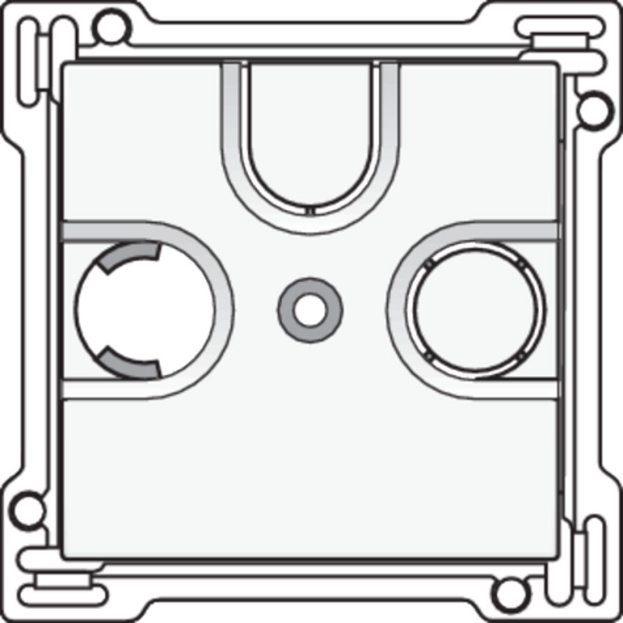 Afwerkingsset 2 enkelvoudige coaxaans. Antenne white c.