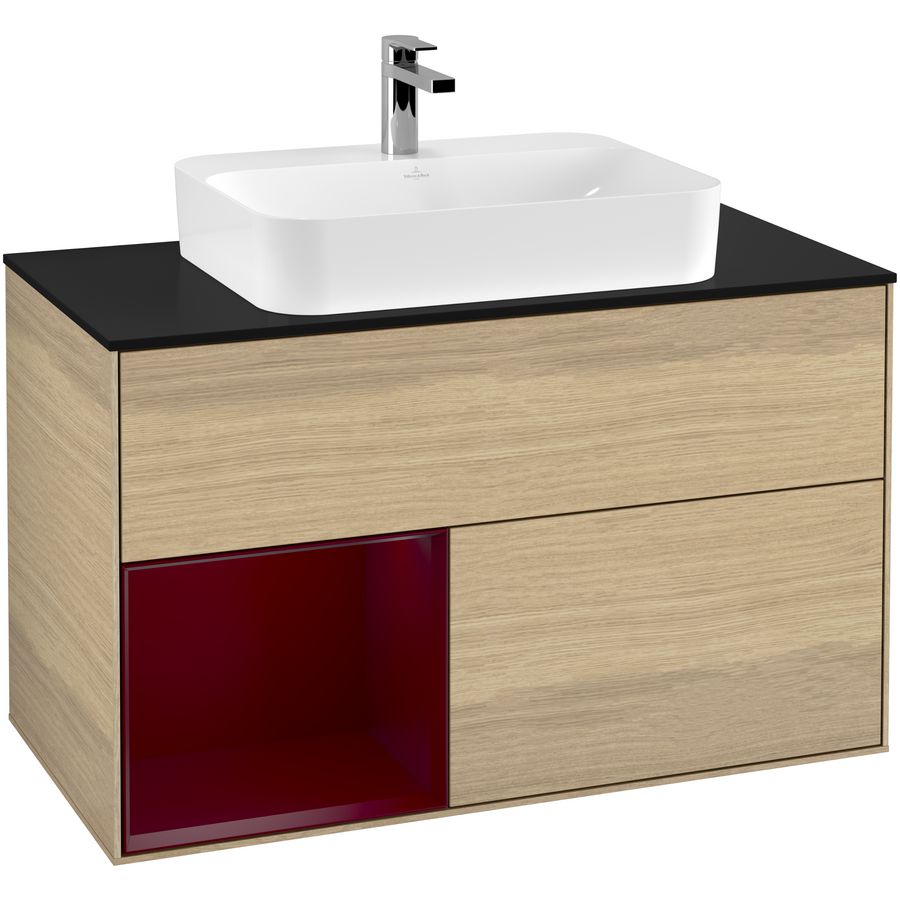 Wastafelonderkast Finion 1000x603x501mm Oak Veneer G362HBPC