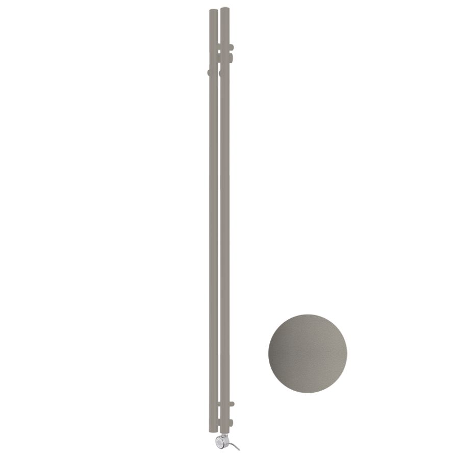 Buisradiator Tubo Hook E-Comfort 1200x95mm 200W Metallic Steen