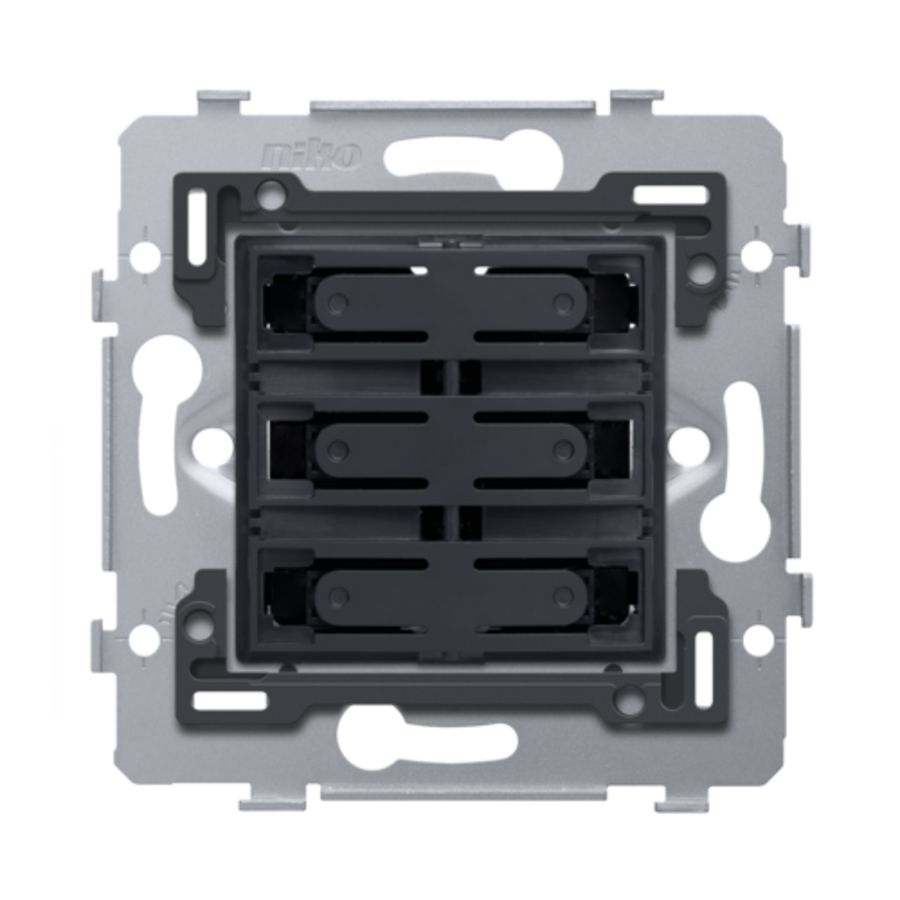Sokkel 6-voudige pot.vrije drukknop 24V N.O. schroefbev