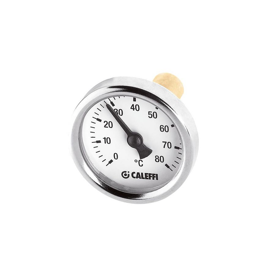 Thermometer achteraansluiting 1/4" 0-80°C.