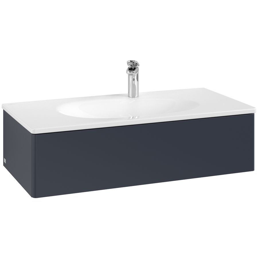 Wastafelonderkast Antao 988x256x493mm Mid.Blue Matt Lacquer L02000HG