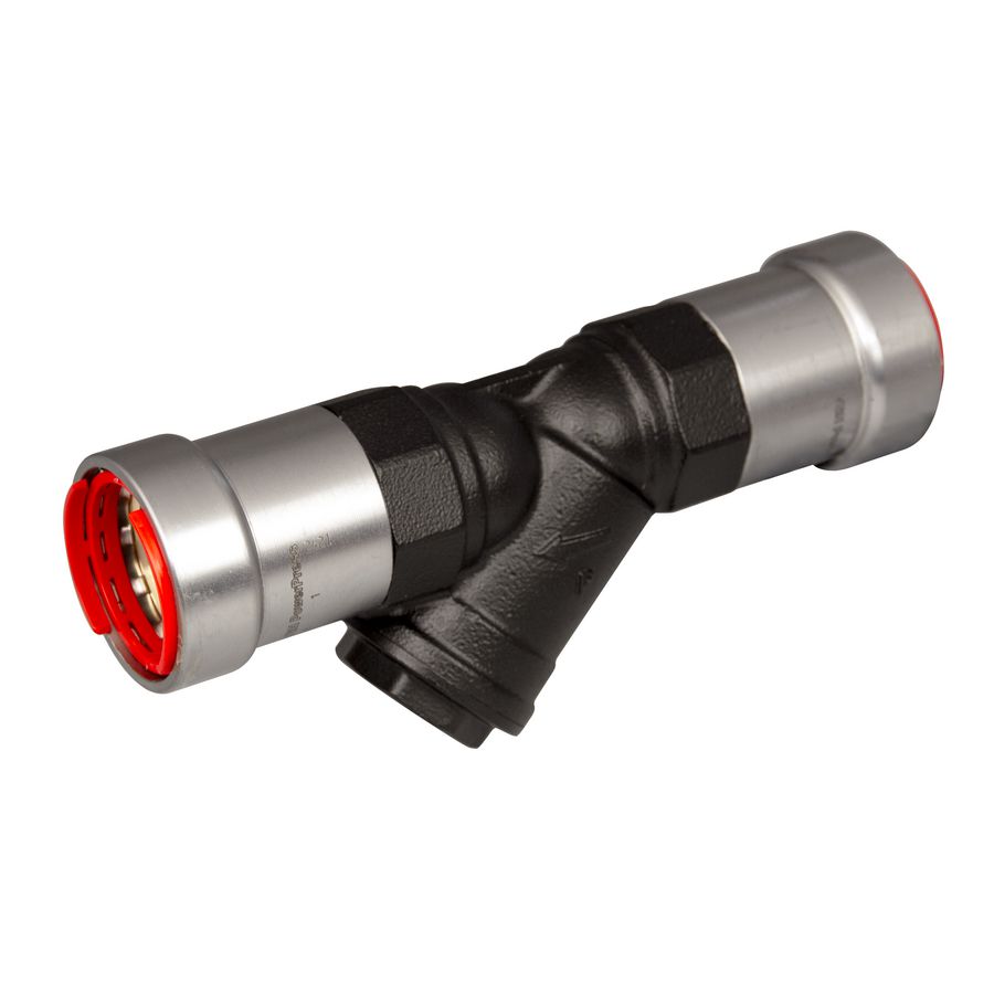 Y-filter POWERPRESS 1" 2x pers rvs-filter