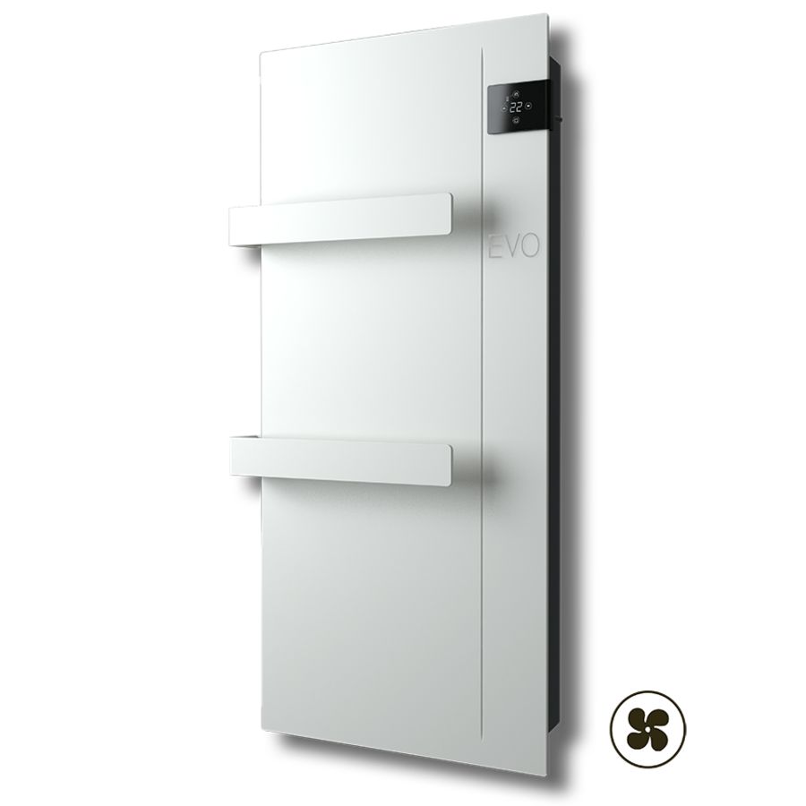Elektr. badkameradiator E-Comfort ONSEN BLOW 900x400mm 1000W wit staal (met blower)