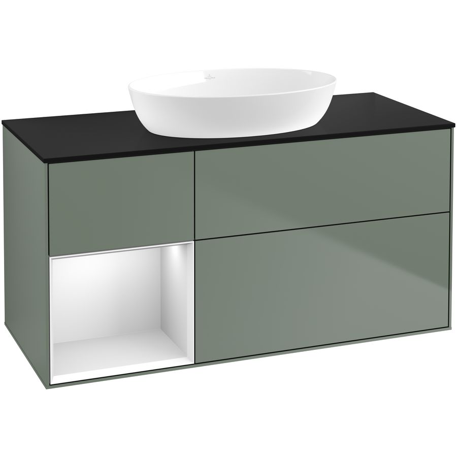 Wastafelonderkast Finion 1200x603x501mm Olive Matt Lacquer GA62MTGM