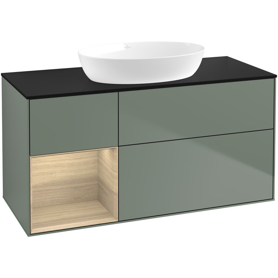 Wastafelonderkast Finion 1200x603x501mm Olive Matt Lacquer GA62PCGM