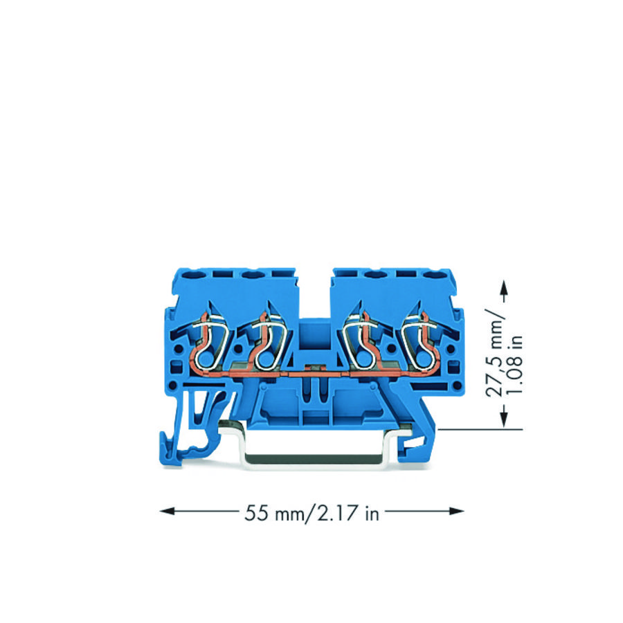 4-draads rijgklem 2,5mm² geschikt Ex i-toepassingen VVE=100