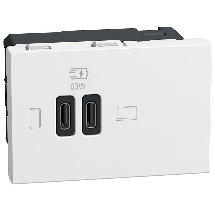 Light Now USB oplader type C+C - 65W Power Delivery - 3 modu