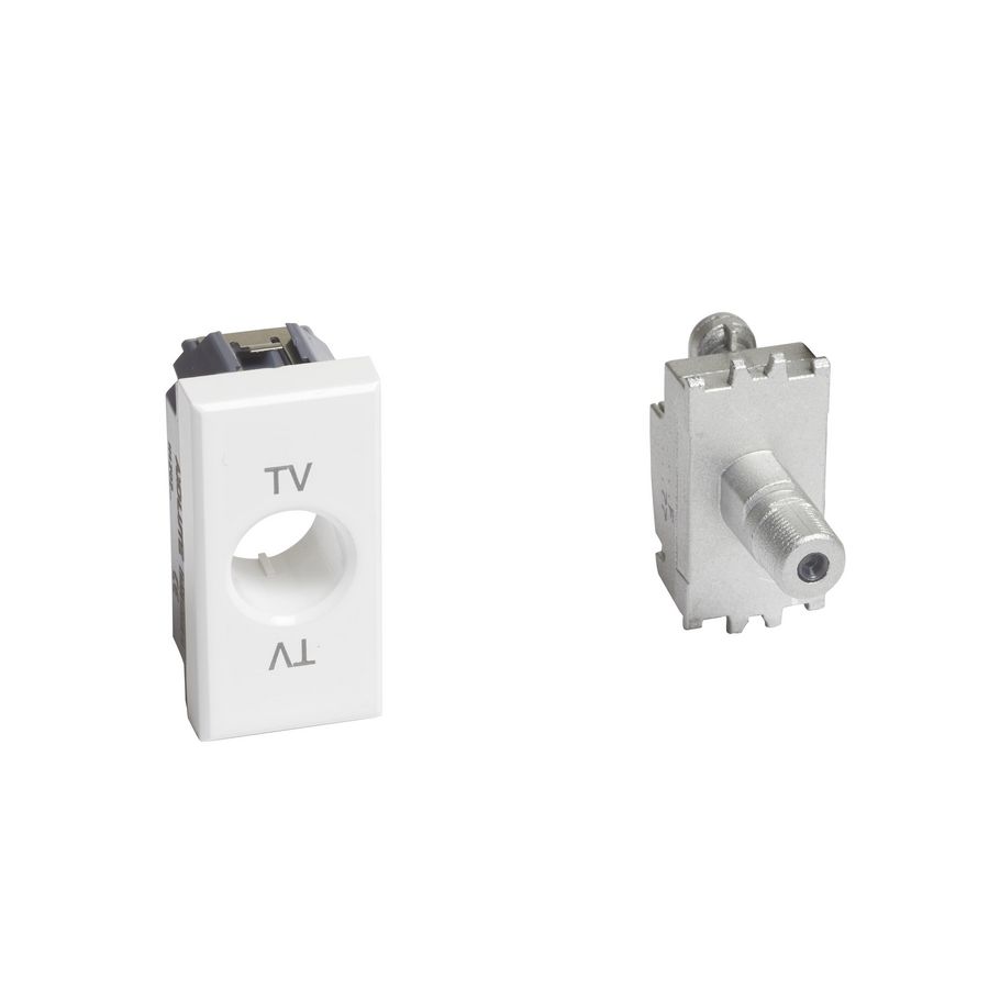 TV-wandcontactdoos enkelv F wit/Tech/an Axolute