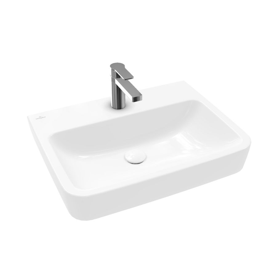 Wastafel O.novo 600x460mm WitAlpin AntiBac Cer.Plus 4A416LT2