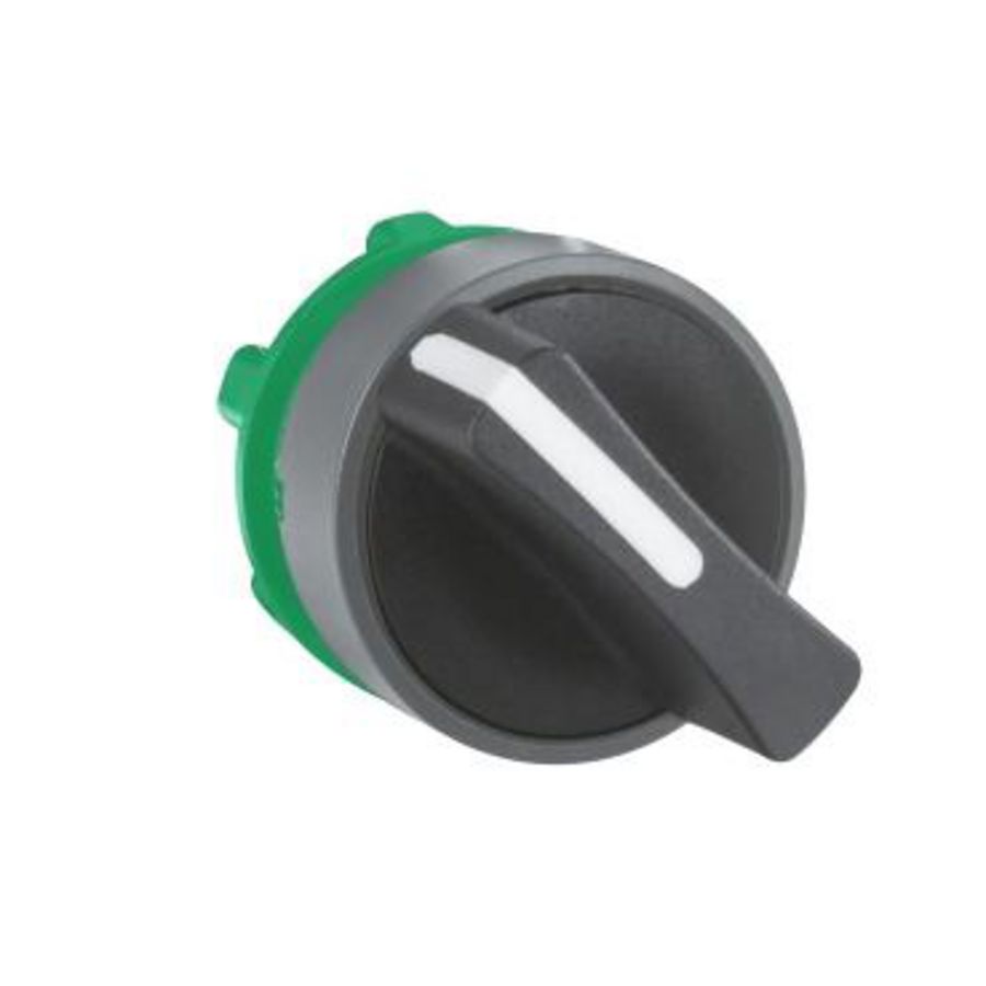 Black selector switch head knurled knob 2-pos