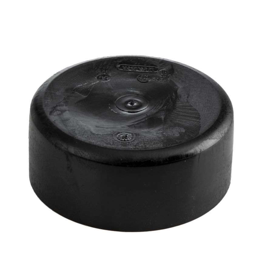 PE eindlaskap 50mm PN4 zwart