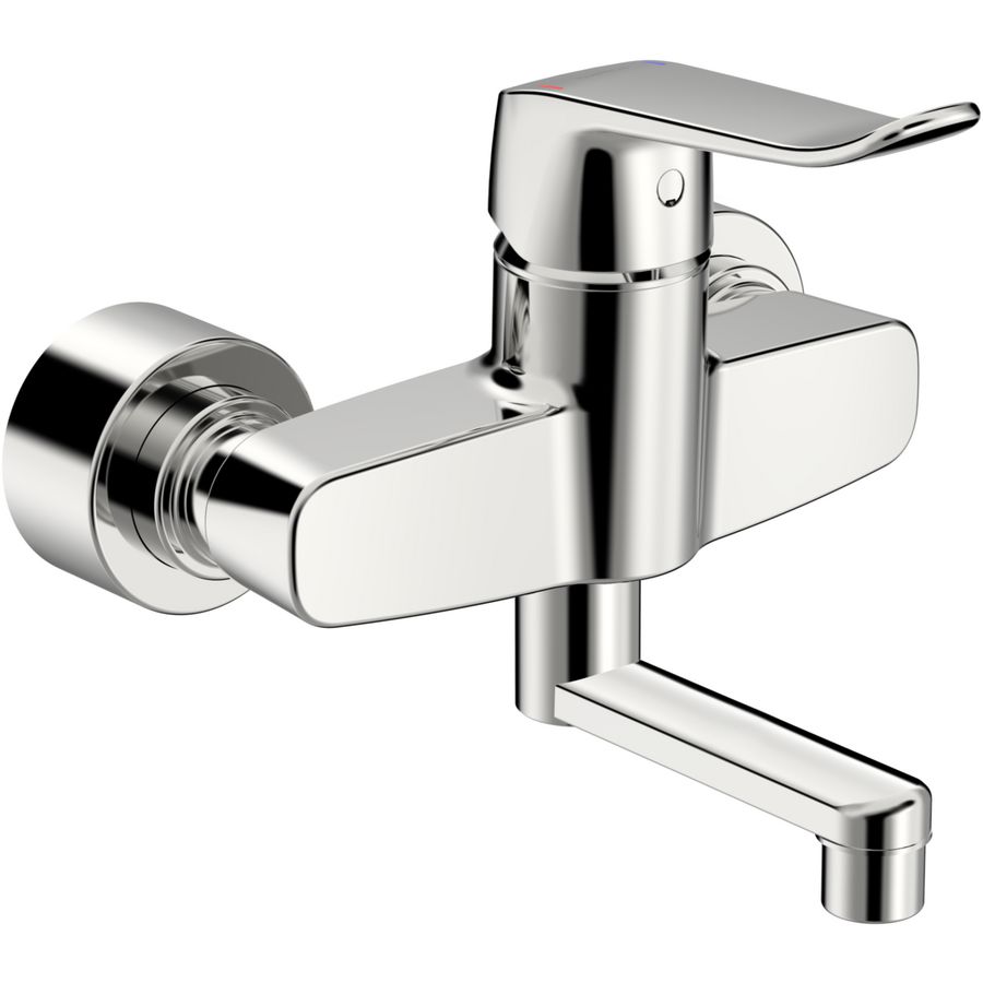 Wandmkr draaibare uitl. spr. 177mm lange hendel HANSACLINICA