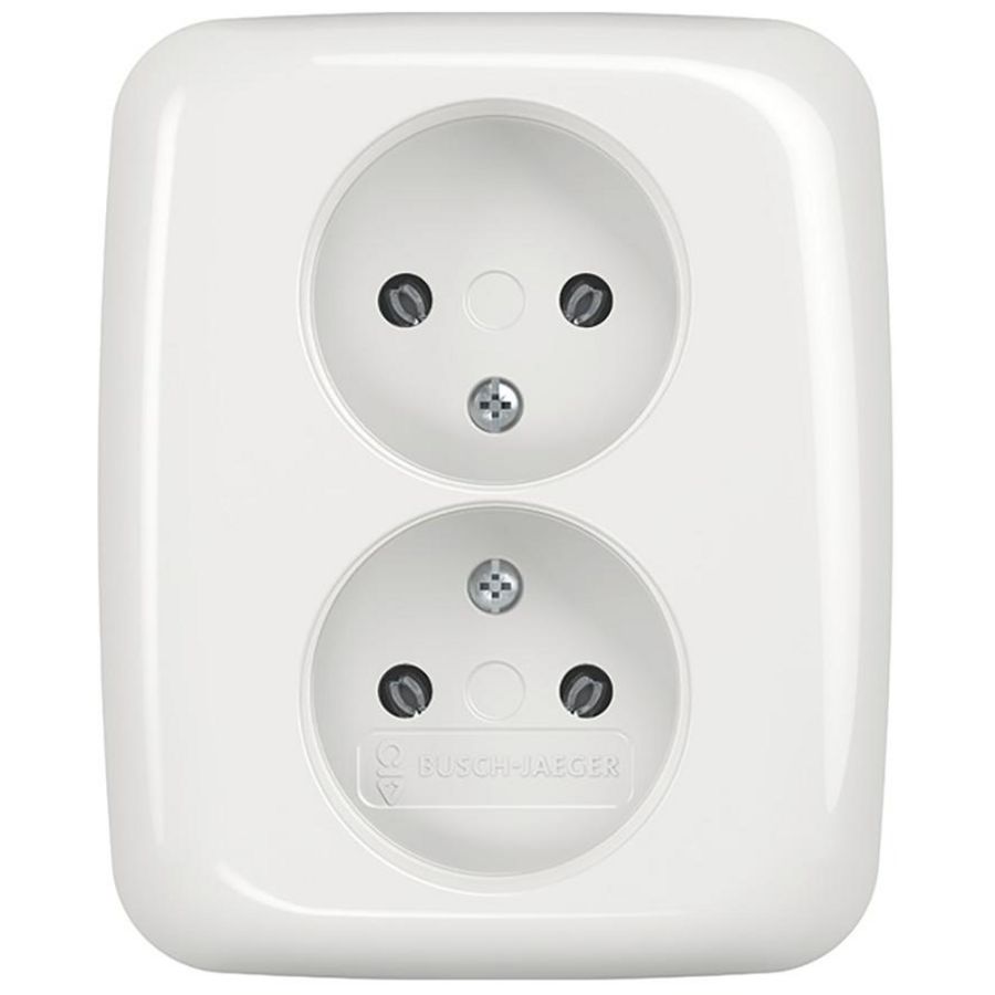 Wandcontactdoos dubbel inb R-alpin (202 UJR-214)