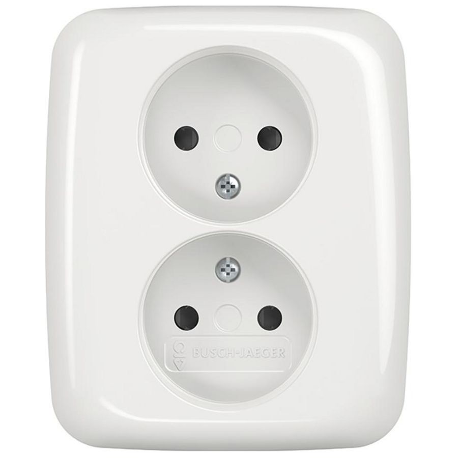Wandcontactdoos dubbel kv inb R-alpin (202 UJRB-214)