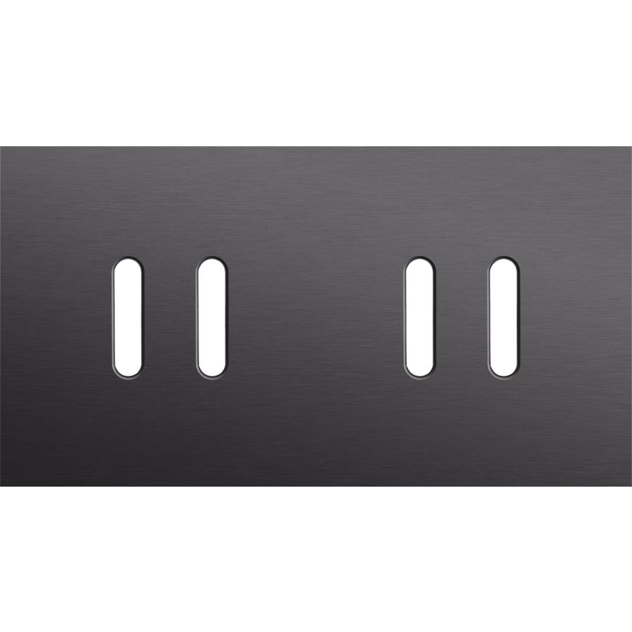 Tweevoudige afdekpl. horizontaal 71mm centerafstand tweevoud