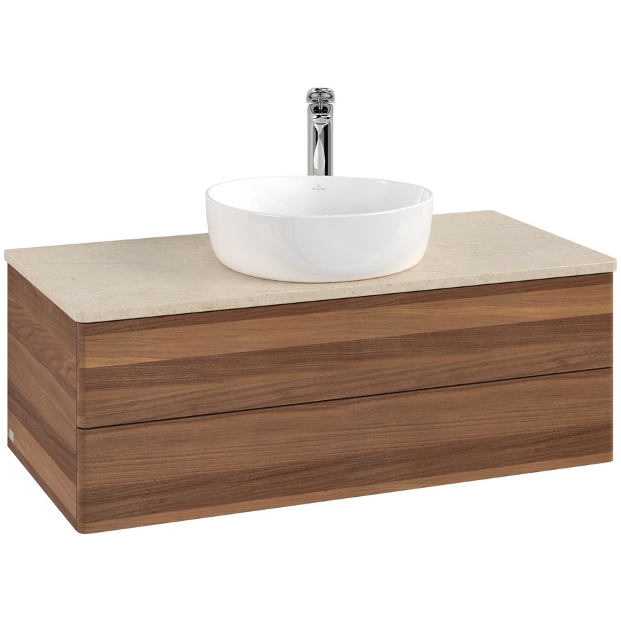 Wastafelonderkast Antao 1000x360x500mm Warm Walnut K20053HM