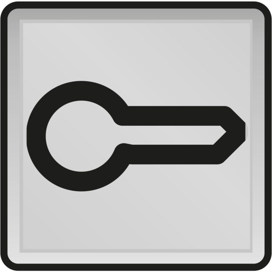 Sleutelsymbool spuitwaterdichte controleschakelaars/knop