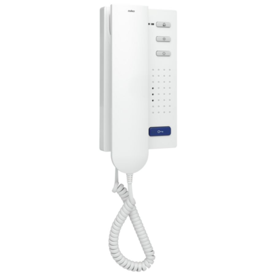 Compacte deurtelefoon opbouw wit
