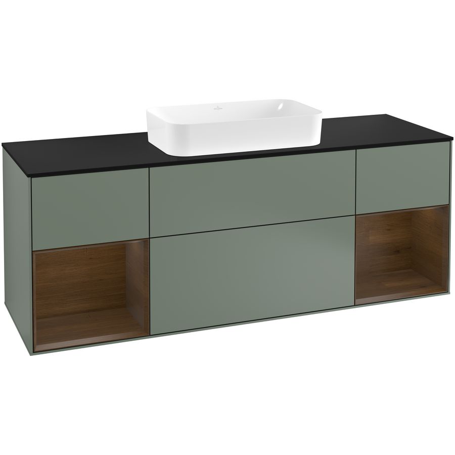 Wastafelonderkast Finion 1600x603x501mm Olive Matt Lacquer G332GNGM