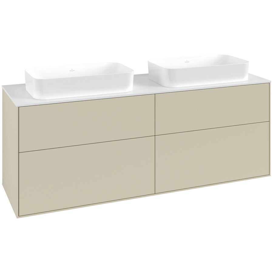 Wastafelonderkast Finion 1600x603x501mm S.Grey Matt Lacquer F72100HJ