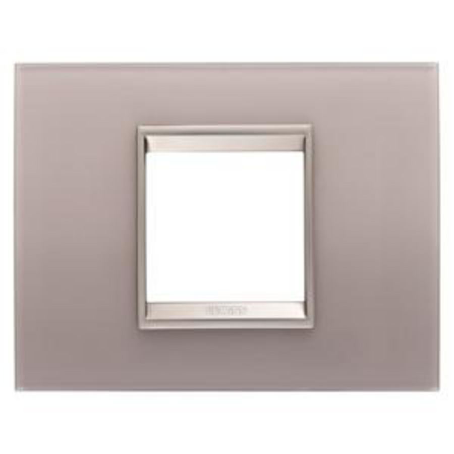 LUX PLAAT-VAN GLAS-2 MODULE-PARELGRIJS-BINNENFRAME M