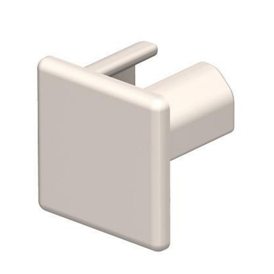 Eindstuk 15x15mm polyvinylchlorid creme wit 9001 VVE=10