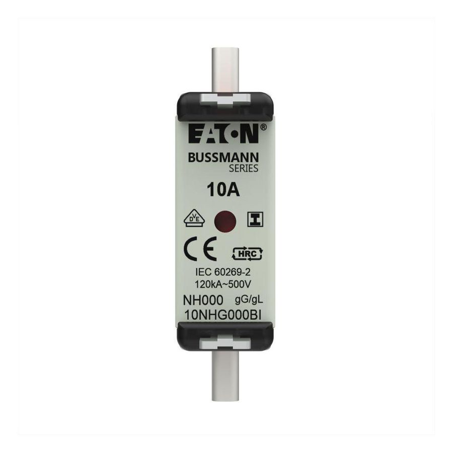Zekering laagsp. 10A AC 500V NH000 gL/gG dubbele mel VVE=3