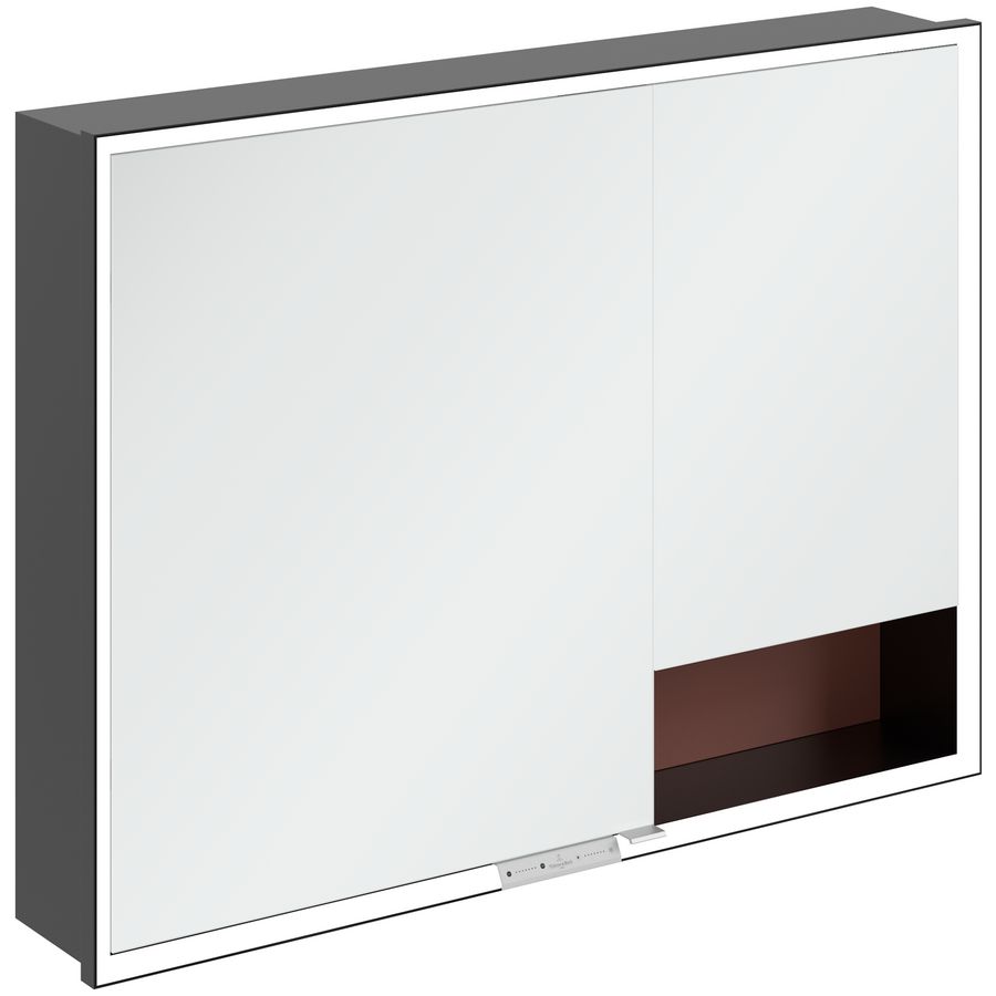 Inbouw-spiegelkast My View+ 1000x750x168mm Wine Red
