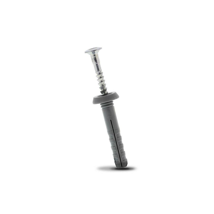 Doos a 100st. kanaalslagplug schroef 8mm grijs