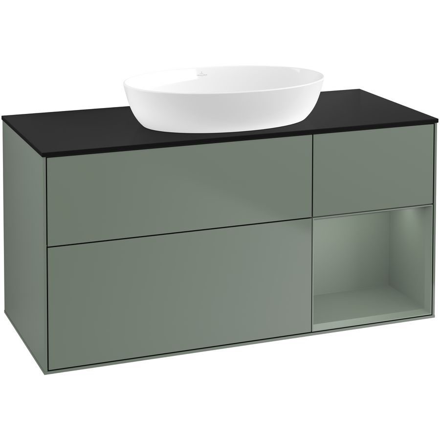 Wastafelonderkast Finion 1200x603x501mm Olive Matt Lacquer GA72GMGM